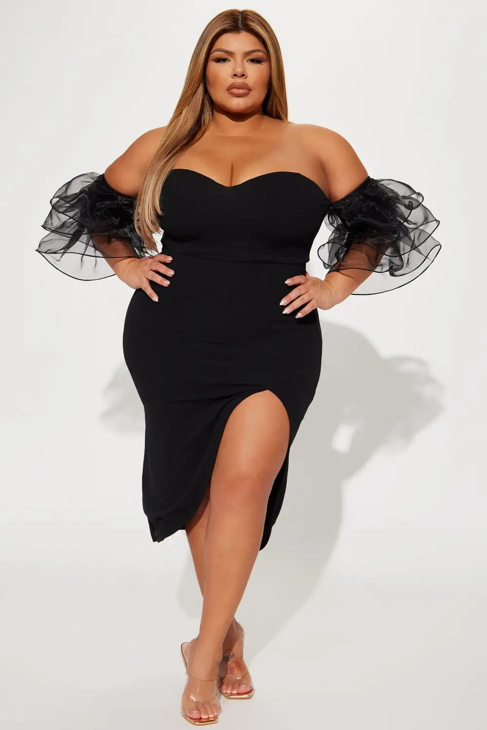 Kyla Midi Dress - Black