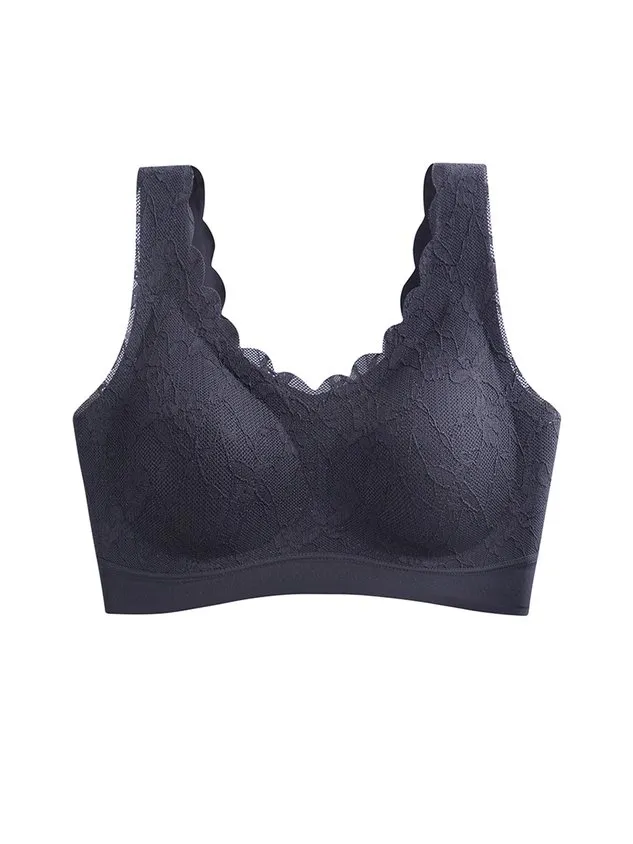 Women's Breathable Comfortable Lace Daily Sports Leisure Sleeping Seamless  Bra & Bralette