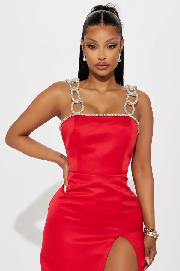 Sienna Midi Dress - Red
