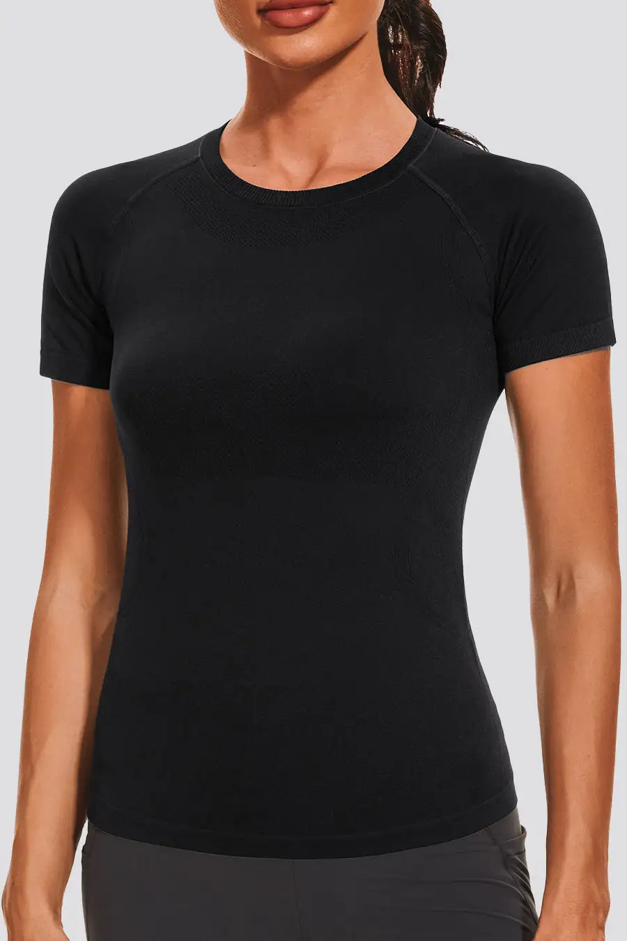 Seamless Short Sleeve Yoga Tops