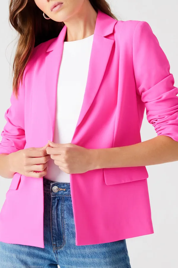 LAPEL BLAZER HOT PINK