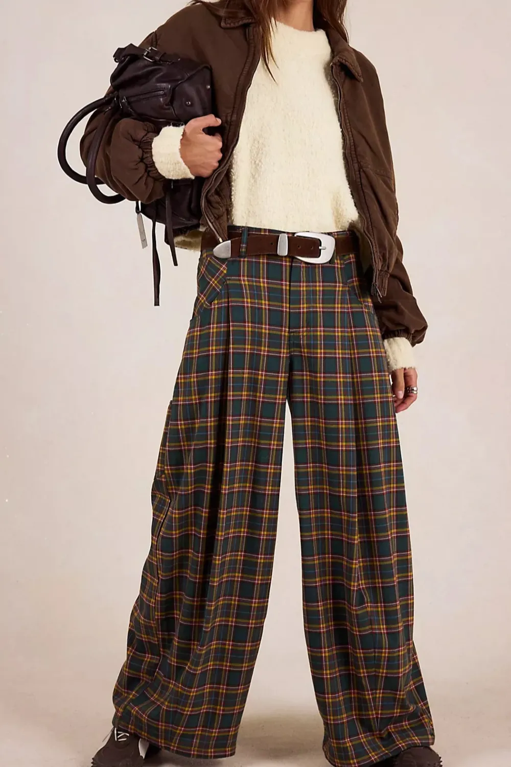 About It Baggy Wide-Leg Trousers Combo