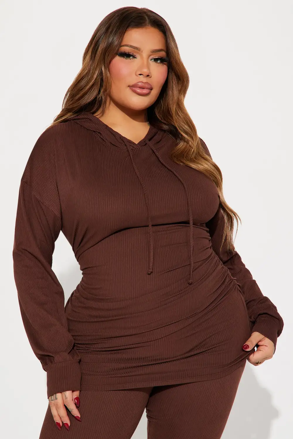 Time Is Right Legging Set - Brown