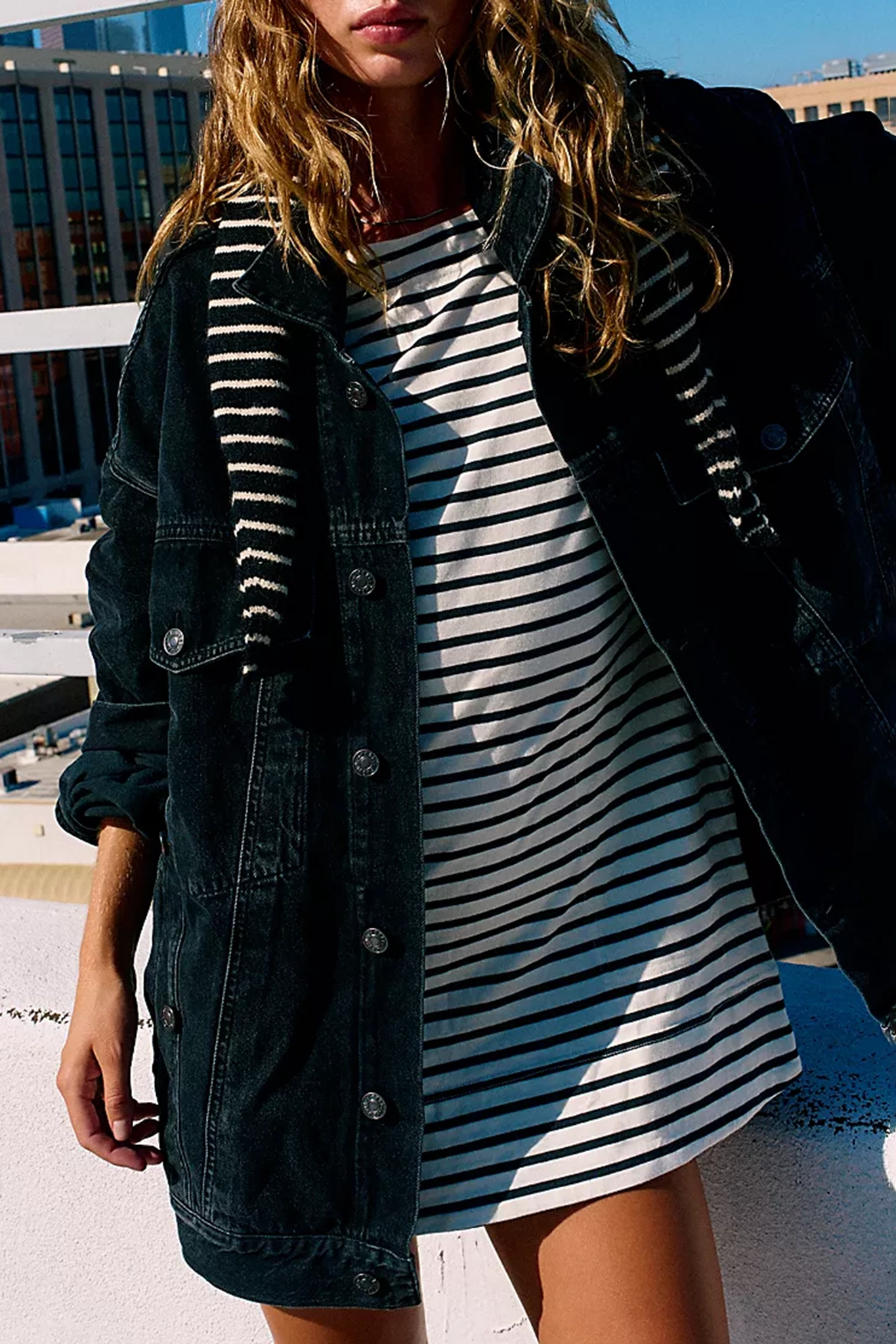 Striped Oversized T-Shirt Mini Dress