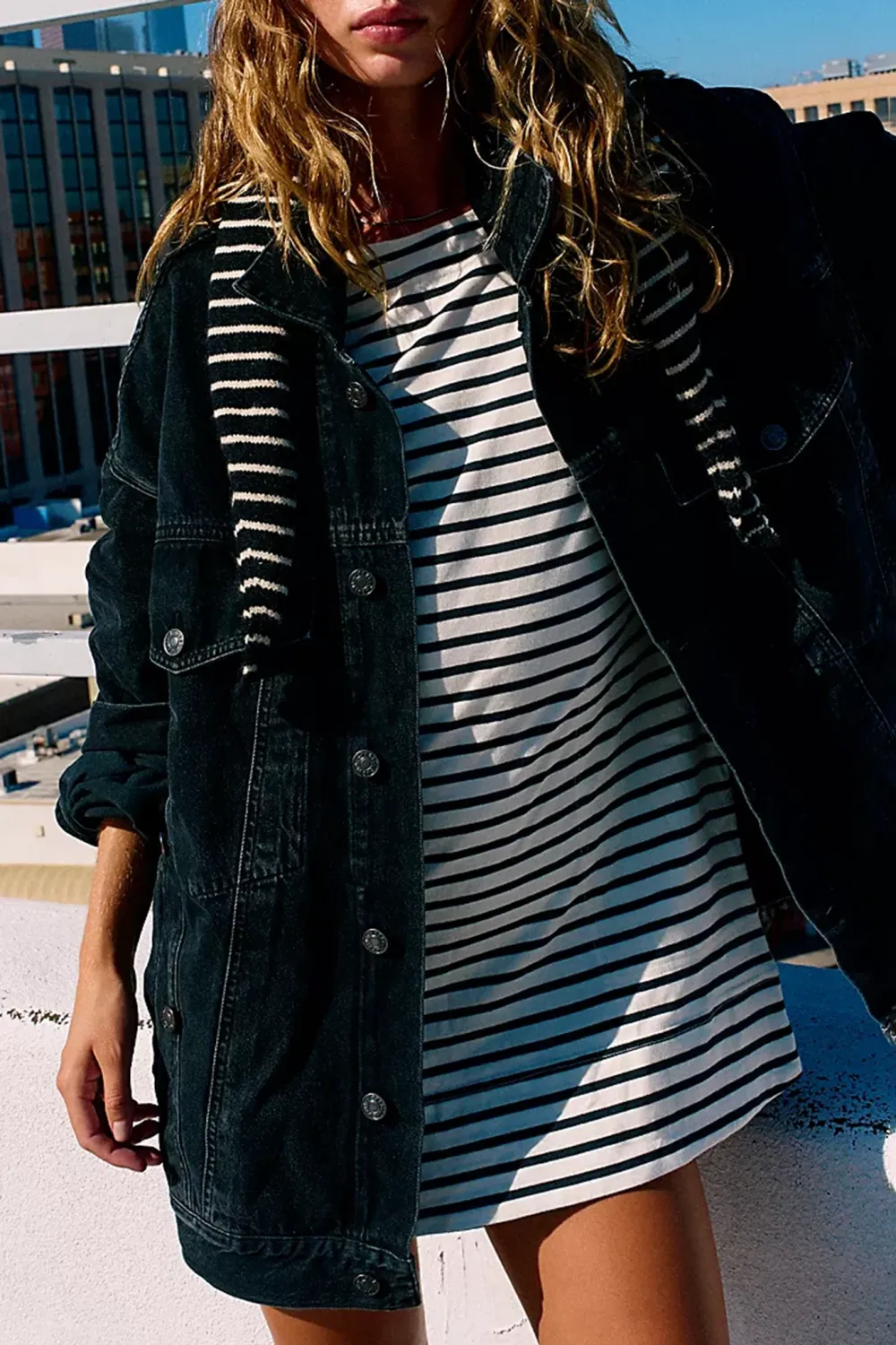 Striped Oversized T-Shirt Mini Dress