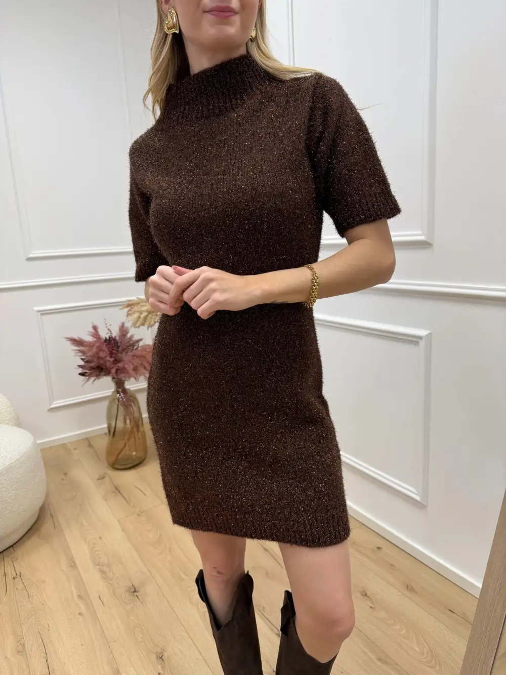 Curved Easy Drape Mini Dress
