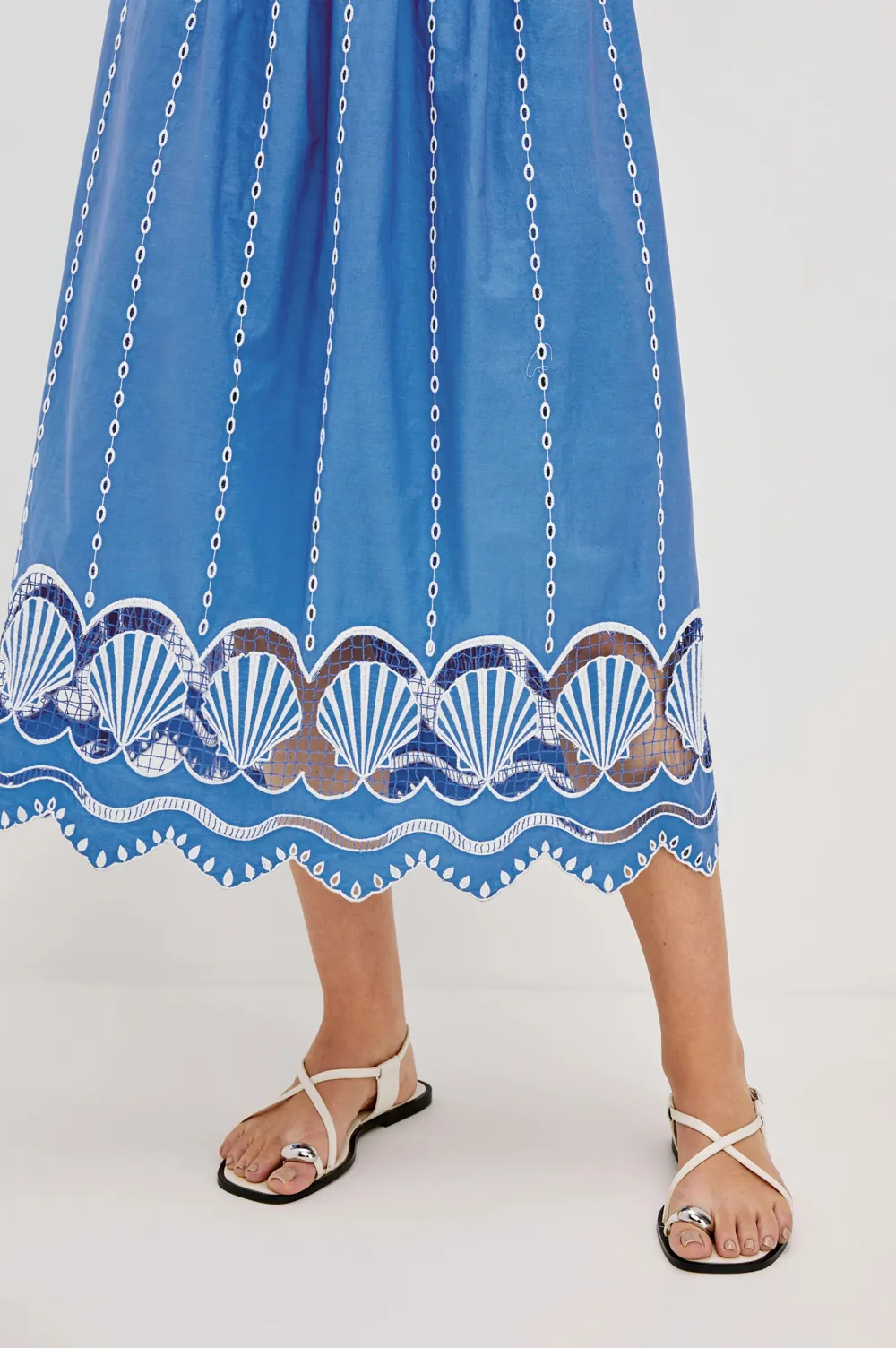 National Style Shell-Patterned Skirt With A Flared Bottom For Ladies