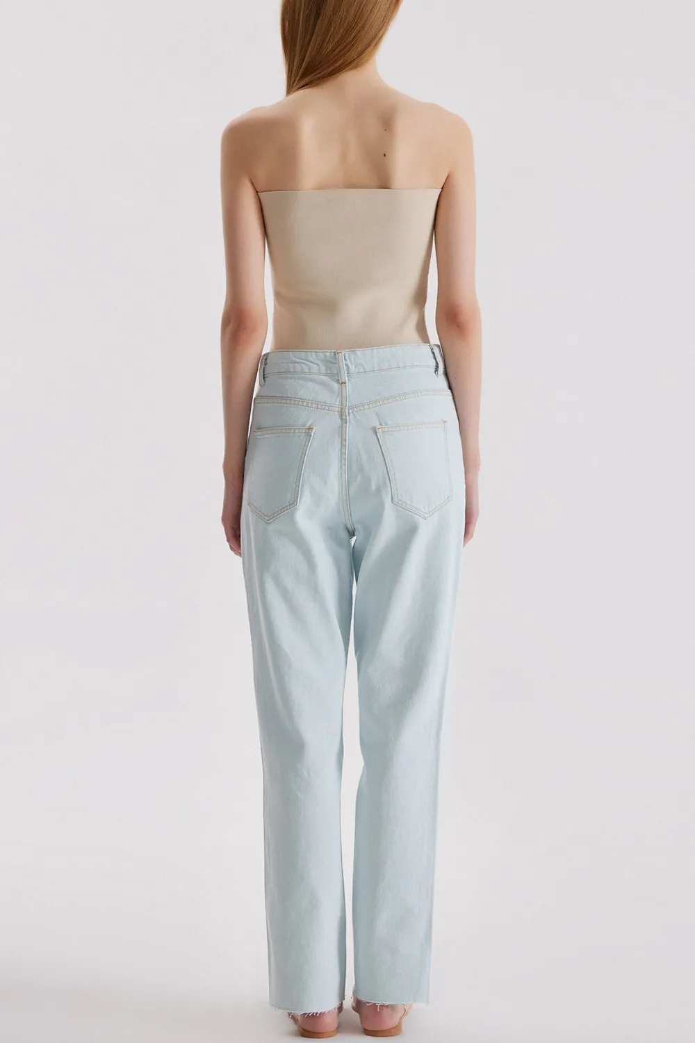 Straight-Leg Denim Pants
