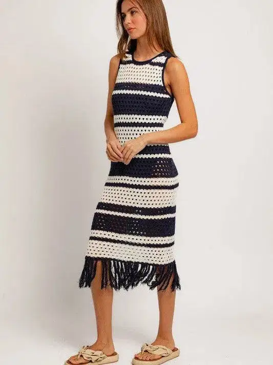 Savoring the Sun Sleeveless Crochet Vacation Dress