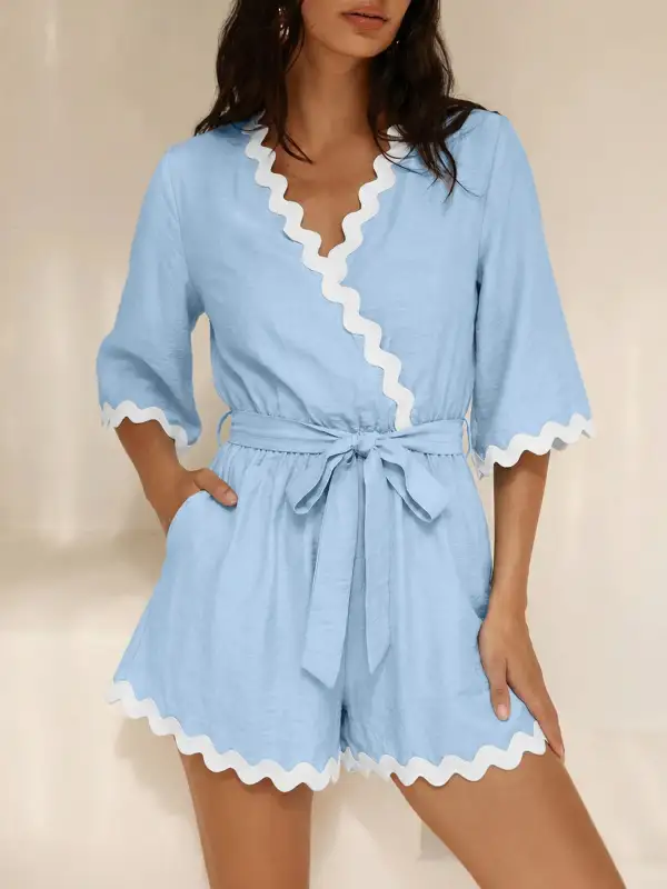 Jumpsuit Scalloped Romper