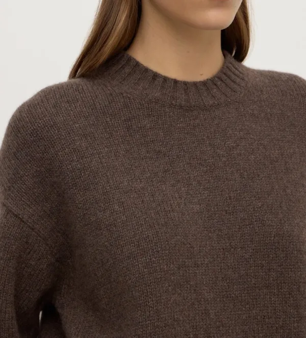 Ganache Marle Cashmere Crew-Neck Knit Sweater