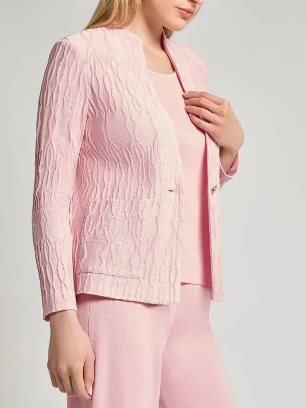 Stand Up Collar Knitted Jacket
