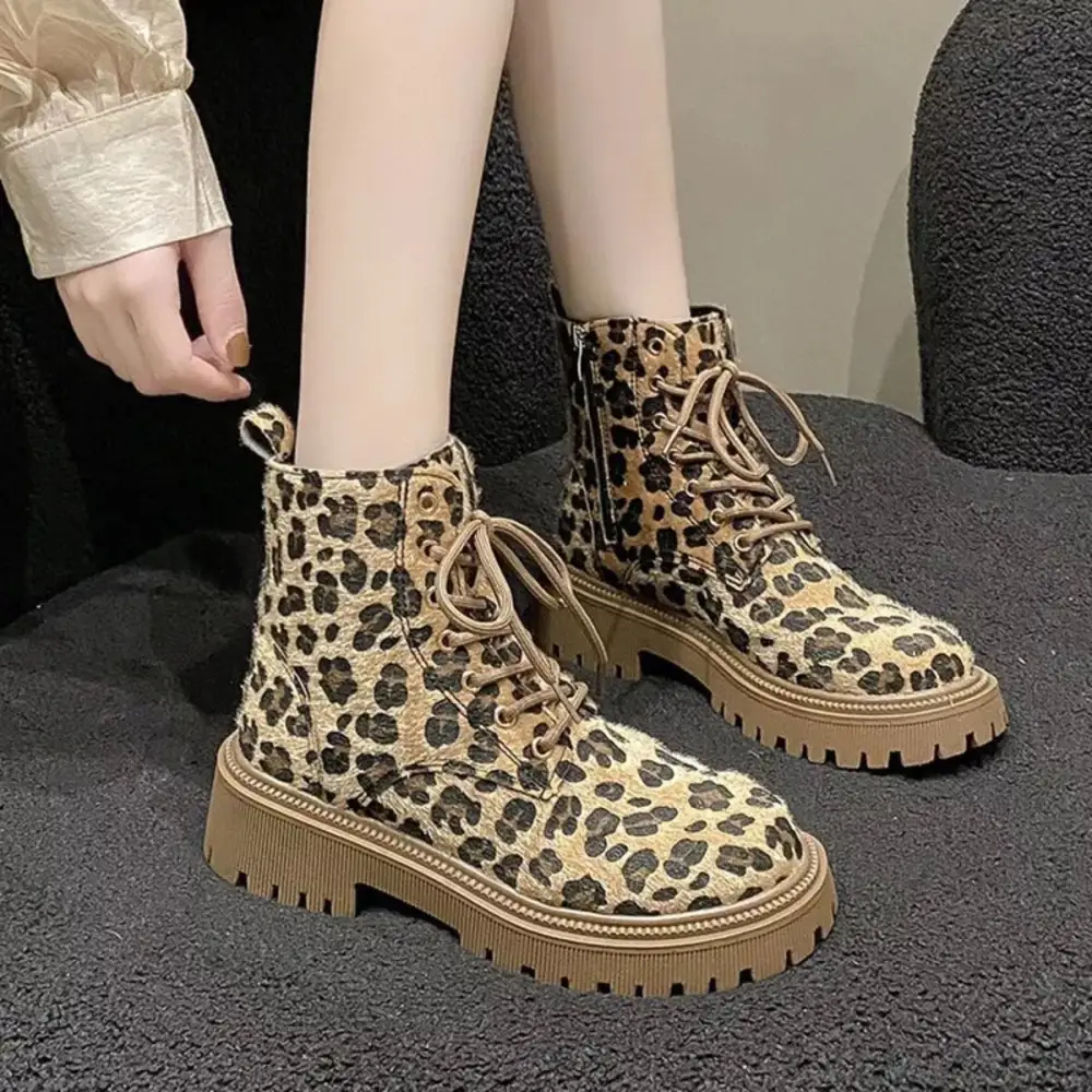 Animal Print Lace Shoes