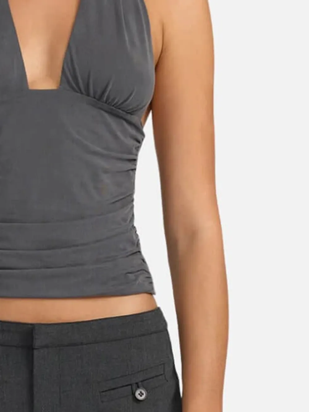 Plain Halter Neck Top