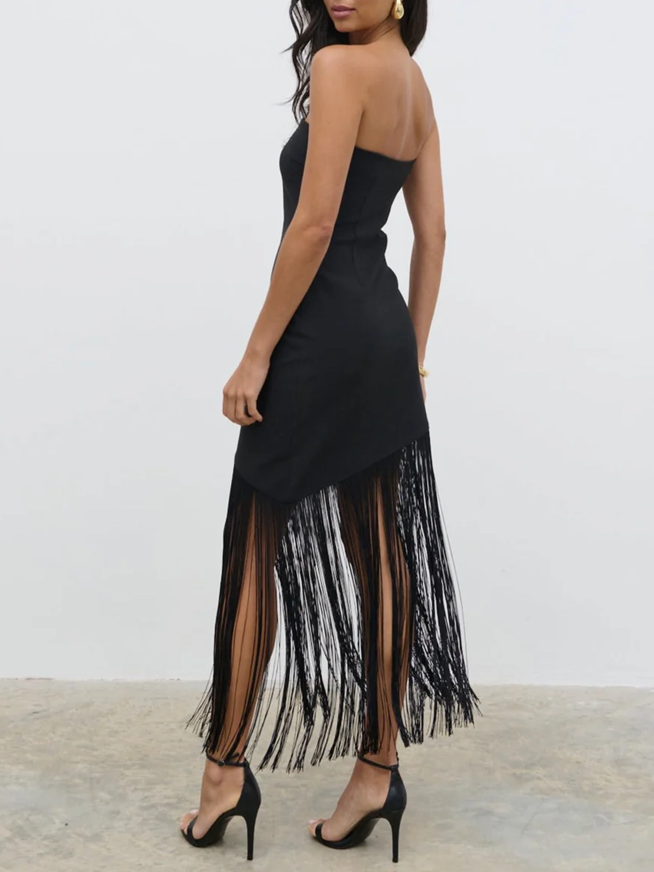 Bandeau Fringed Dress