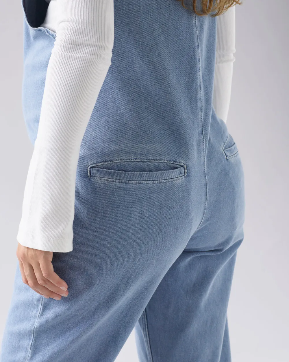 LIGHT BLUE DENIM JUMPSUIT