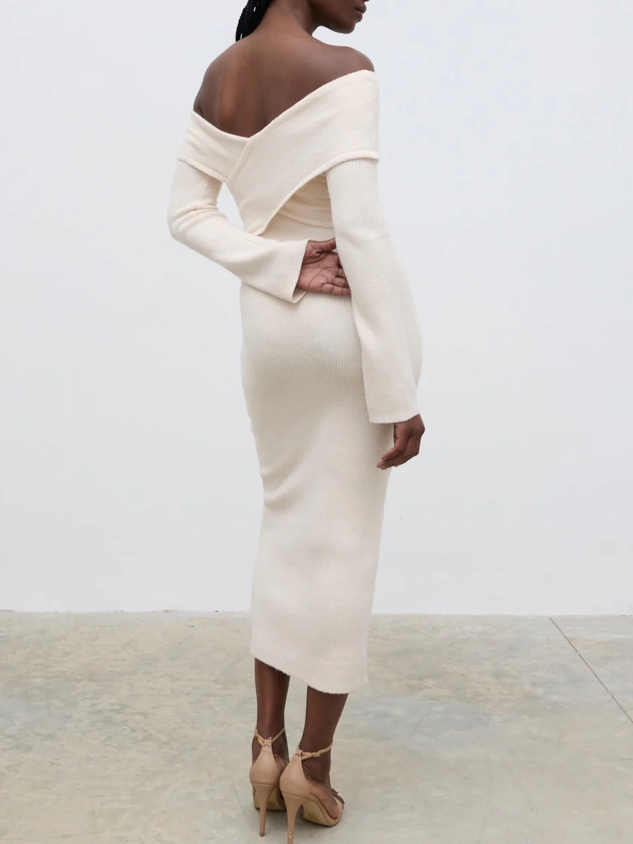 Wrap Knit Midi Dress