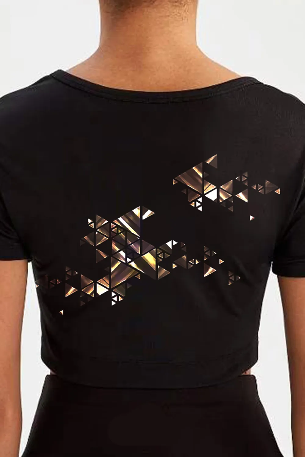 Crew Neck Short Sleeve Crop T-Shirt