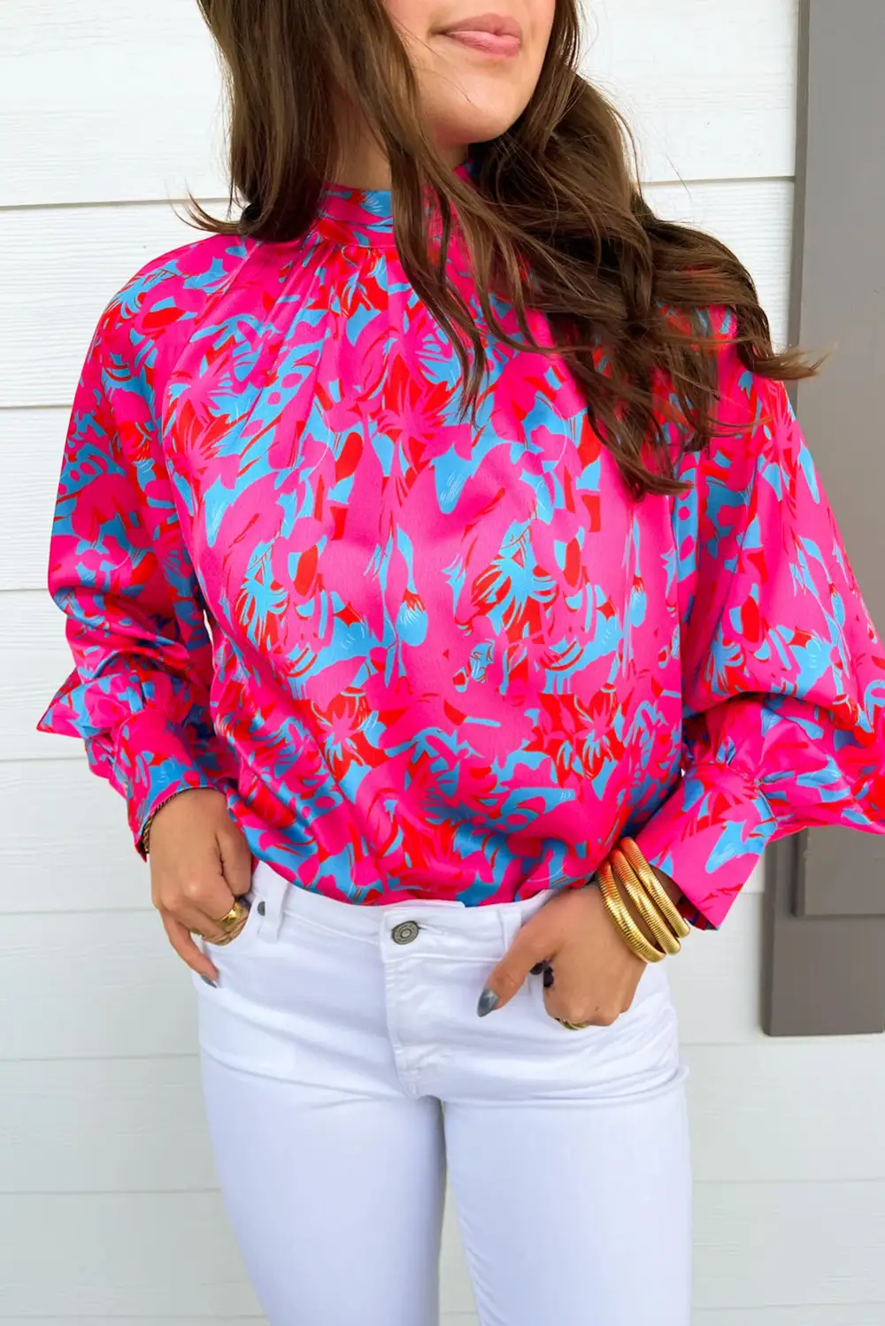 Mock Neck Blouse