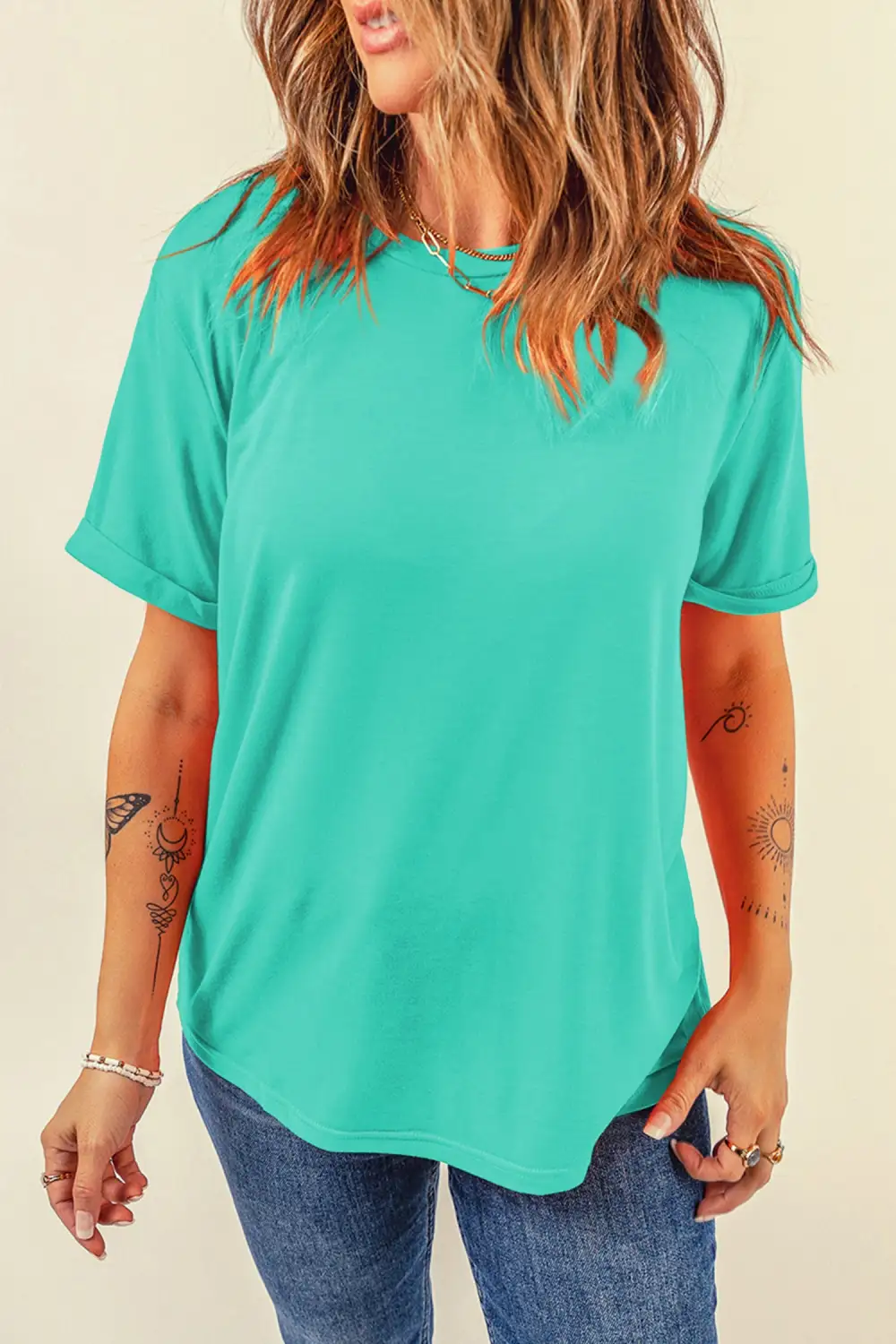 Airy Dolman Crew Neck Tee