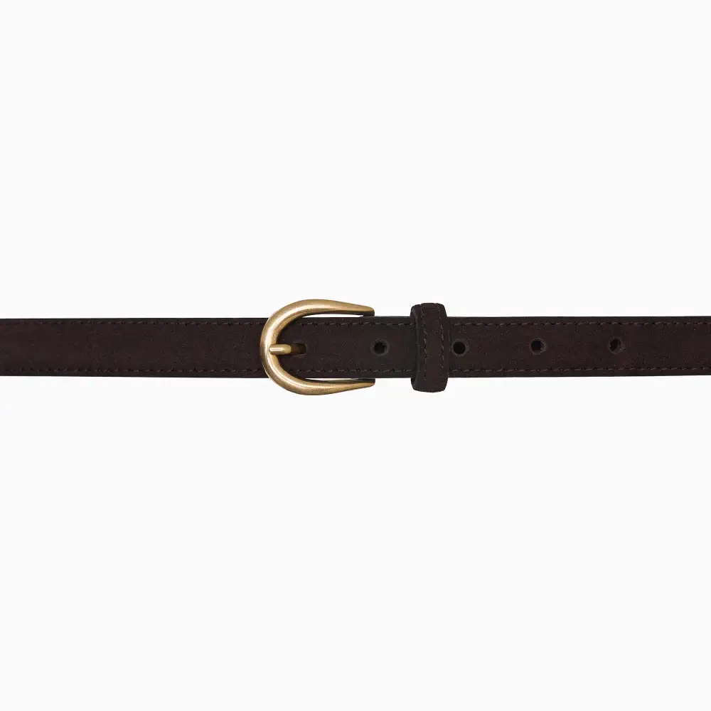 Classic Suede Narrow Waist Belt