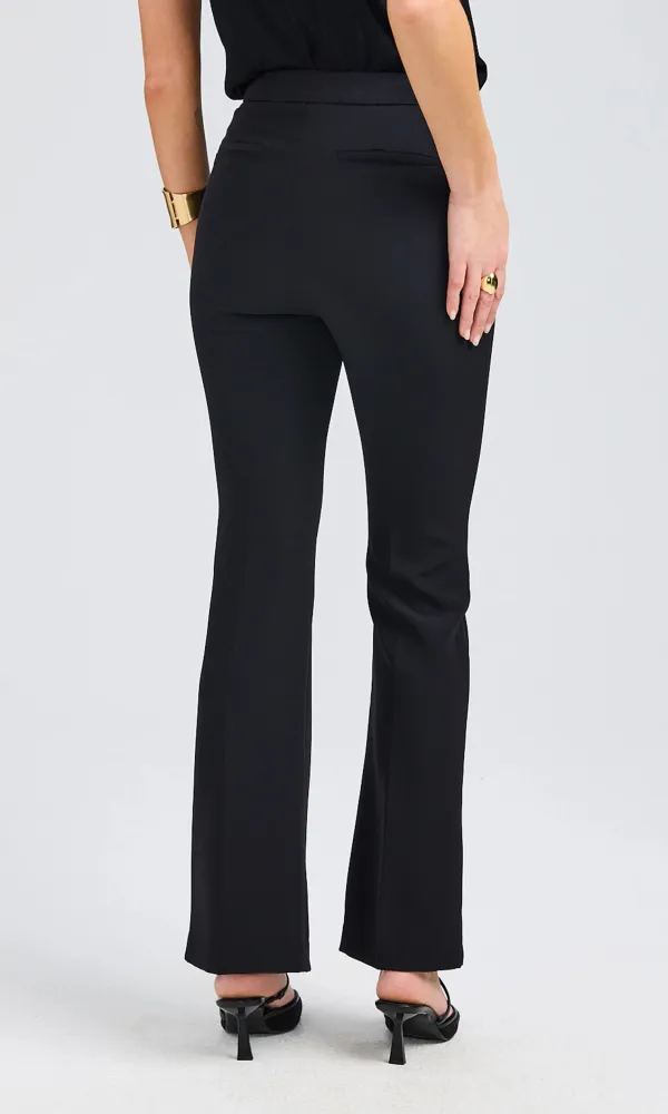 Black Comfort Crepe Pants