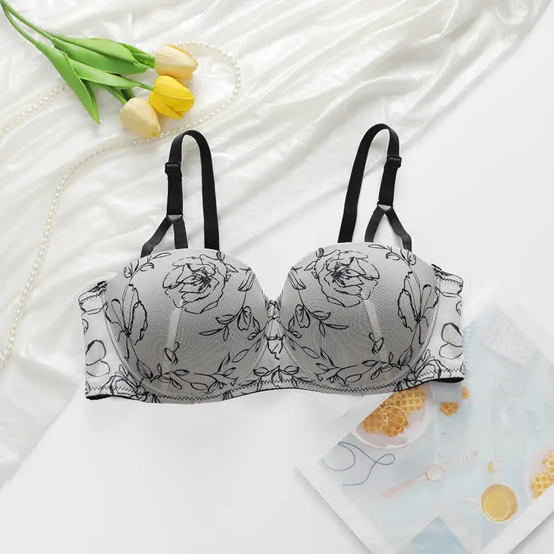 Floral Underwire Bra Flower Push Bra