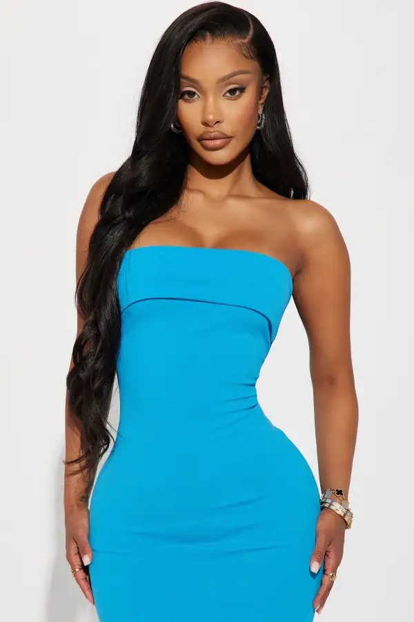 Kelly Mermaid Maxi Dress - Blue