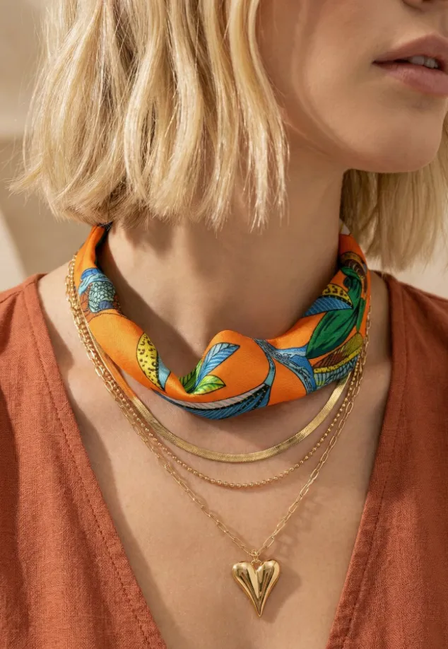 Layered Cord Chain Necklace Set