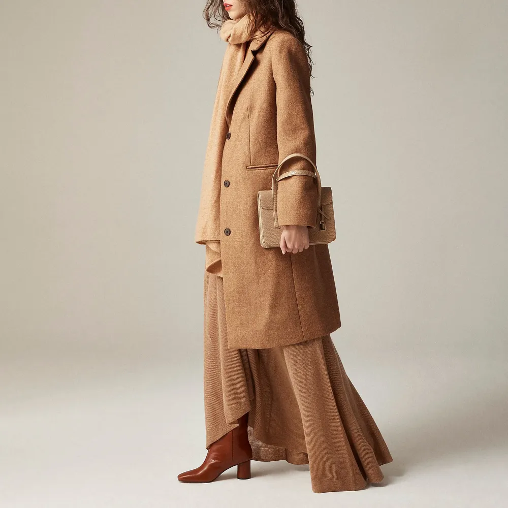 Topcoat Wool-Blend Melton