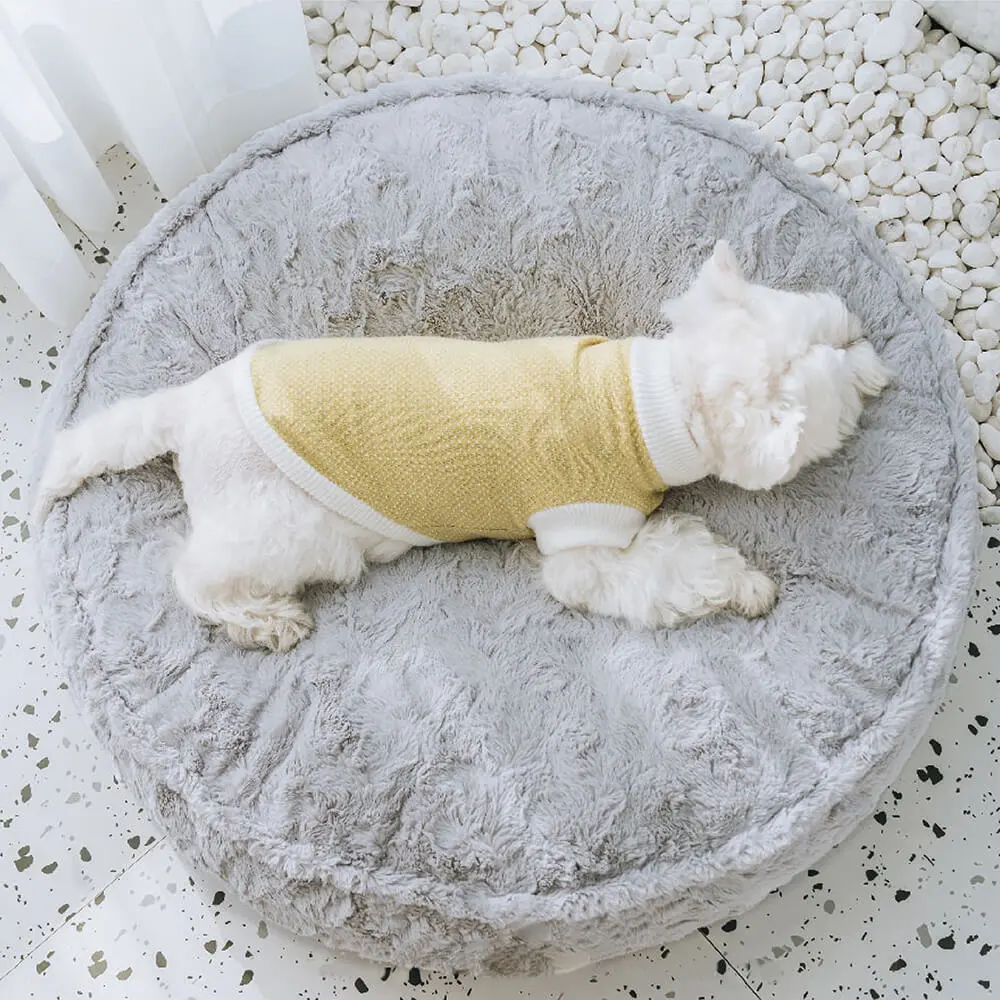 Warming Fluffy Round Cloud Shape Claiming Dog Bed