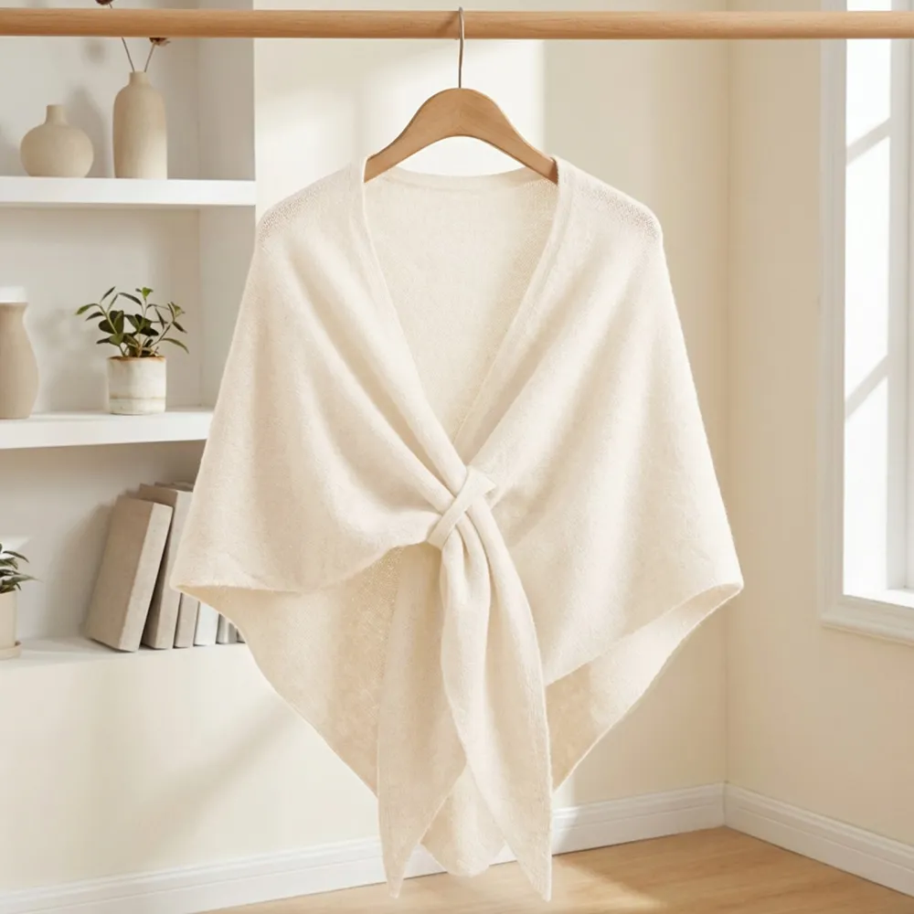 2026 Spring/Fall Faux Cashmere Lazy Style Multi-Color Loose Shawl for Women Warm Triangle Scarf Cape Layering Outerwear