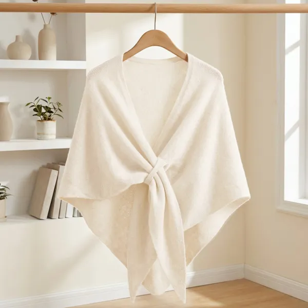 2026 Spring/Fall Faux Cashmere Lazy Style Multi-Color Loose Shawl for Women Warm Triangle Scarf Cape Layering Outerwear
