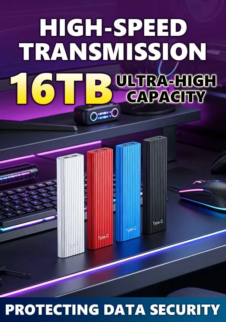16TB Large-Capacity Type-C Portable Mini SSD!!!