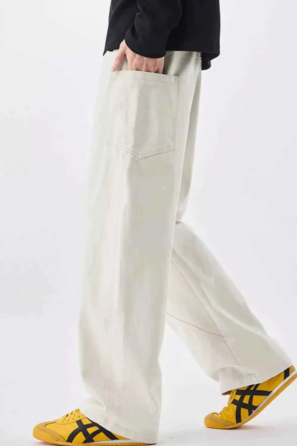 Loose Fit Drawstring Waist Jeans