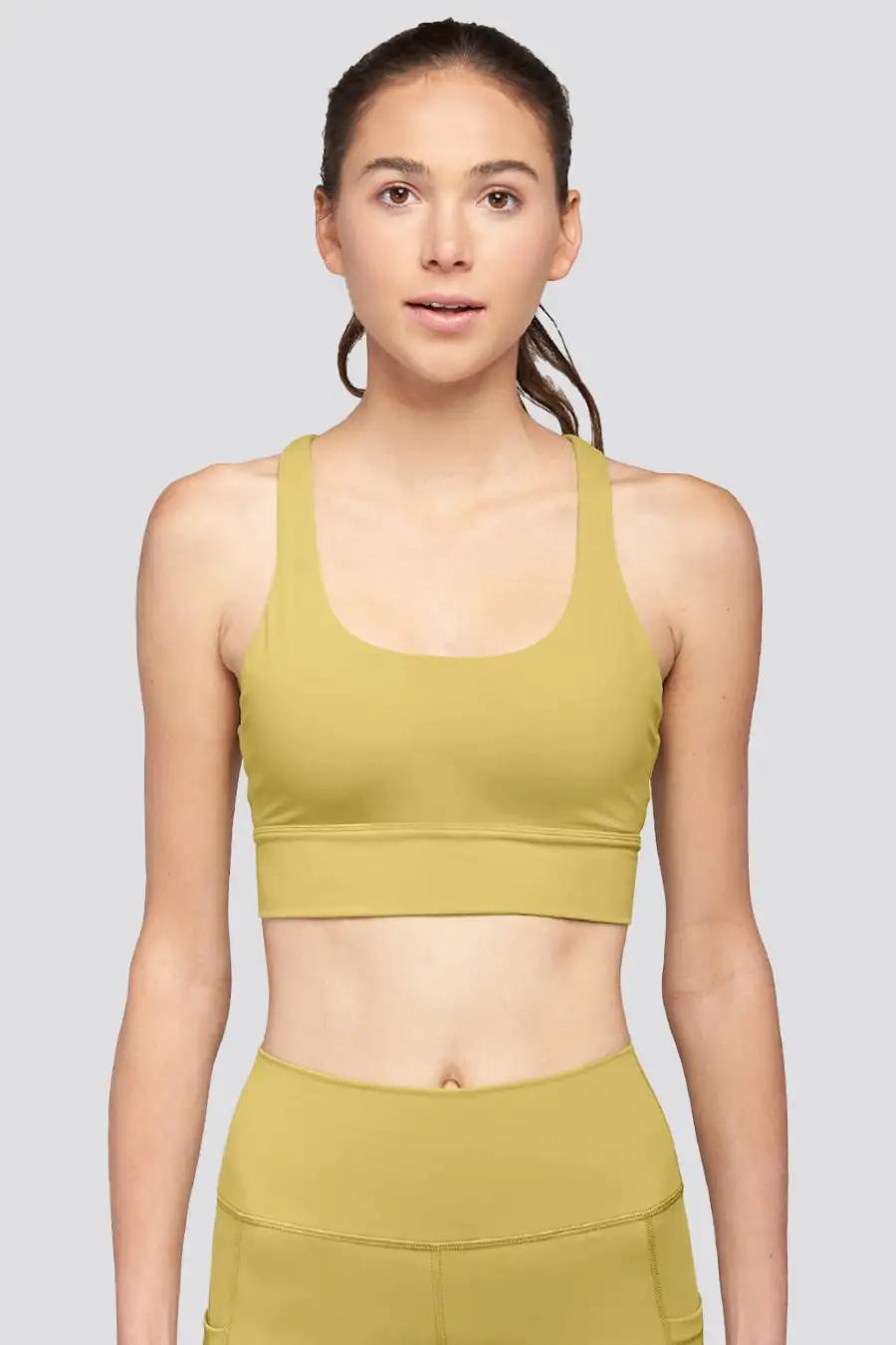 SoftLuxe Criss Cross Back Strap Sports Bra