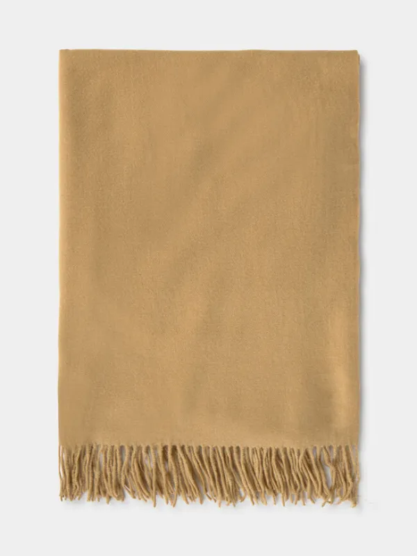 Basic Scarf Camel With Fringed