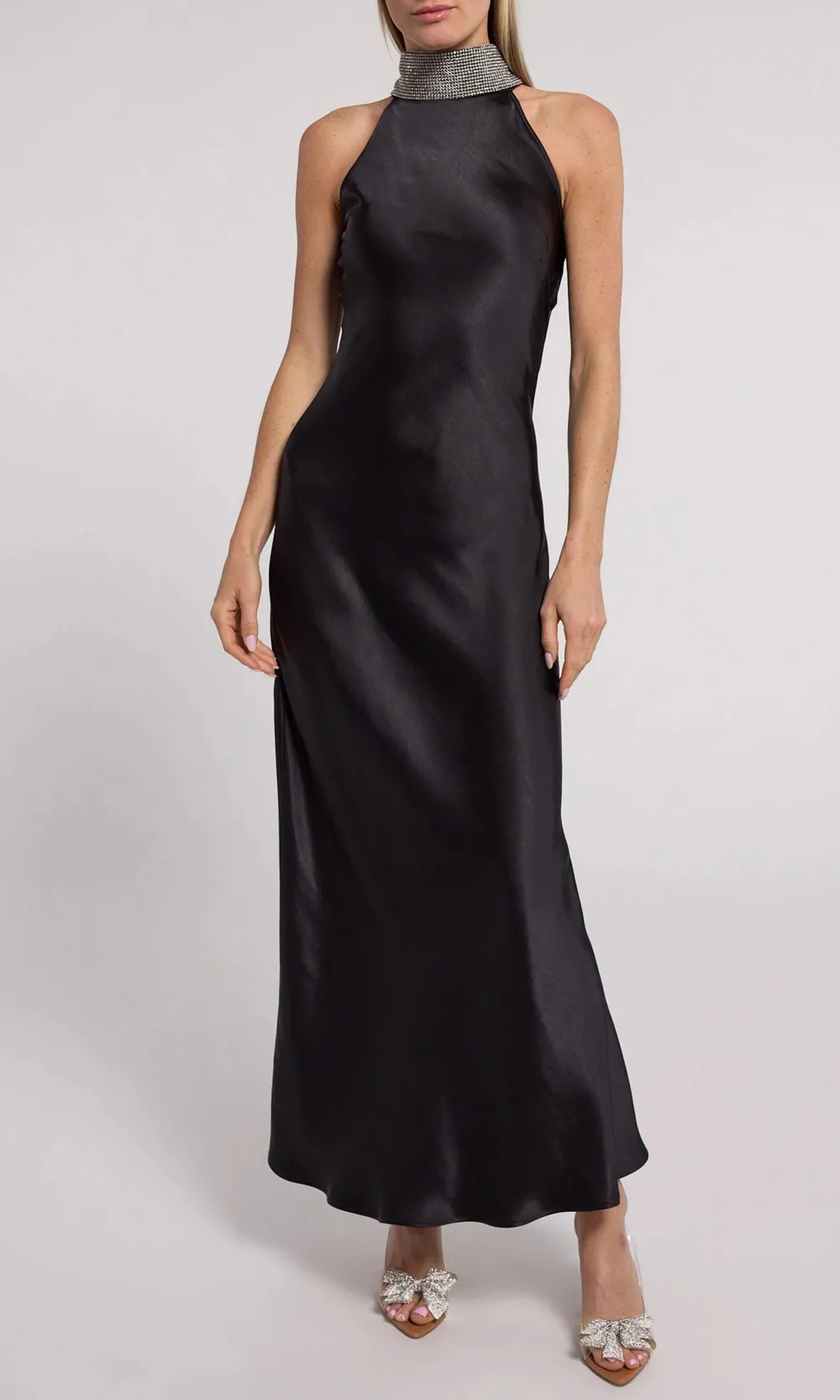 Crystal Halter Maxi Dress