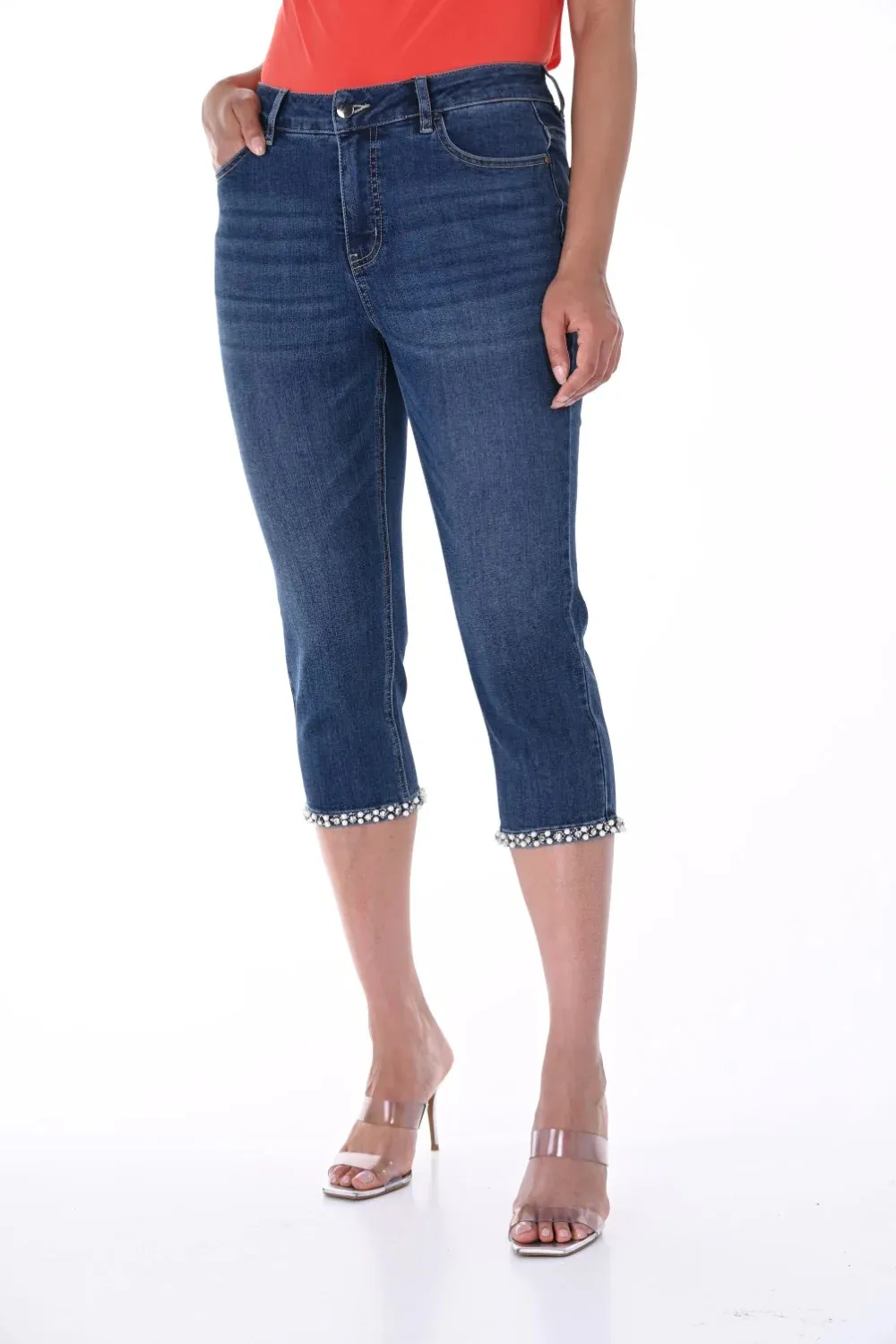 Cropped Light Blue Denim Jeans