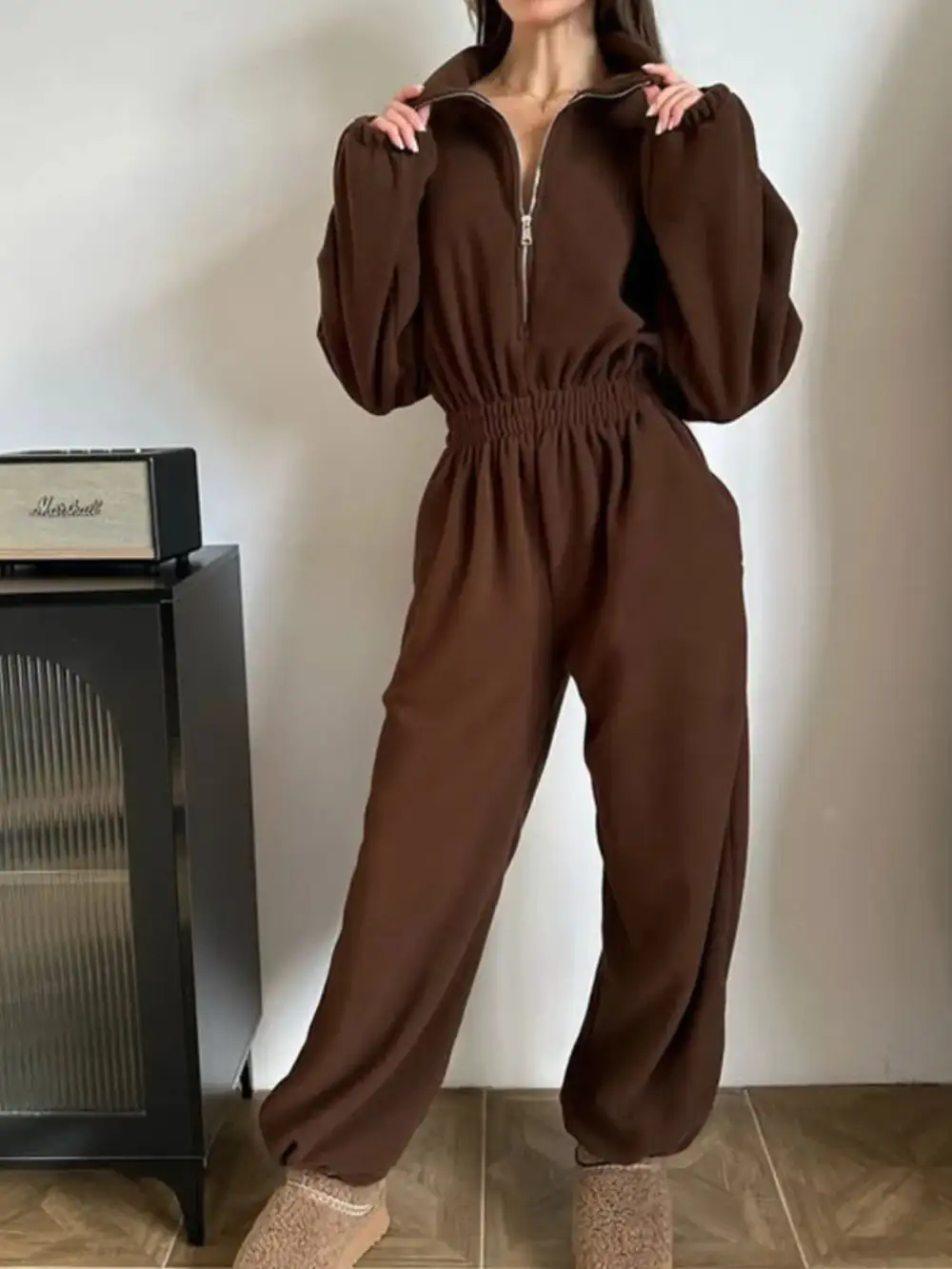 Everyday Zip Front Jumpsuit