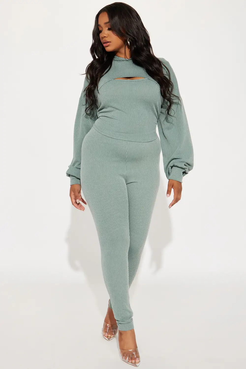Wish For You Pant Set - Sage