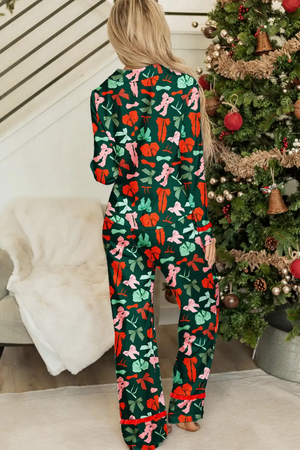 Bow Print Pajama Set