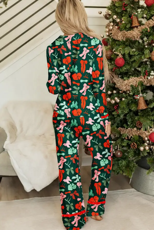 Bow Print Pajama Set