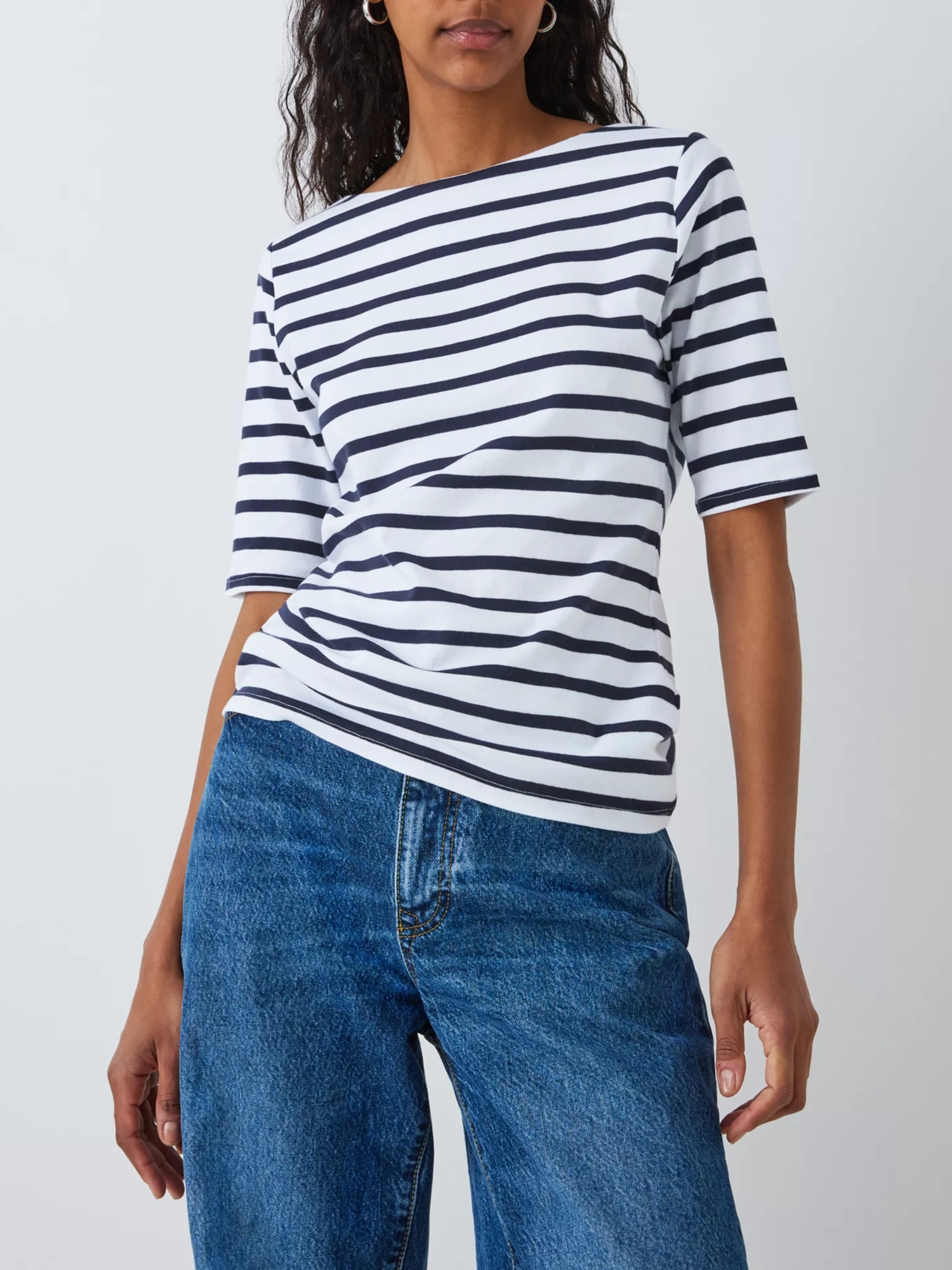 Striped Boat Neck Top