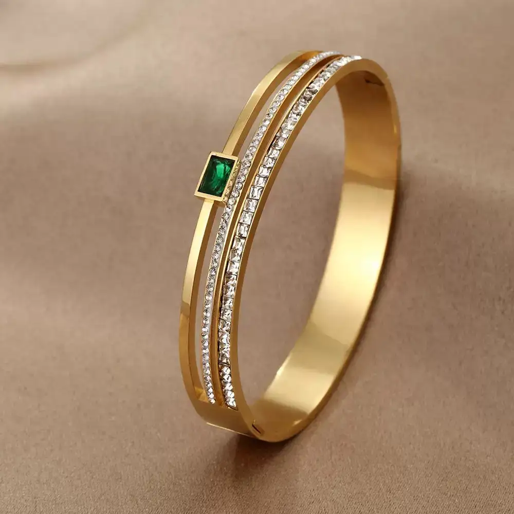 Chic Stainless Steel Rhinestone Fashion Bracelet