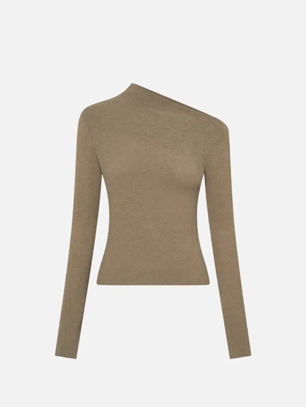 Asymmetrical Neck Long Sleeve Top