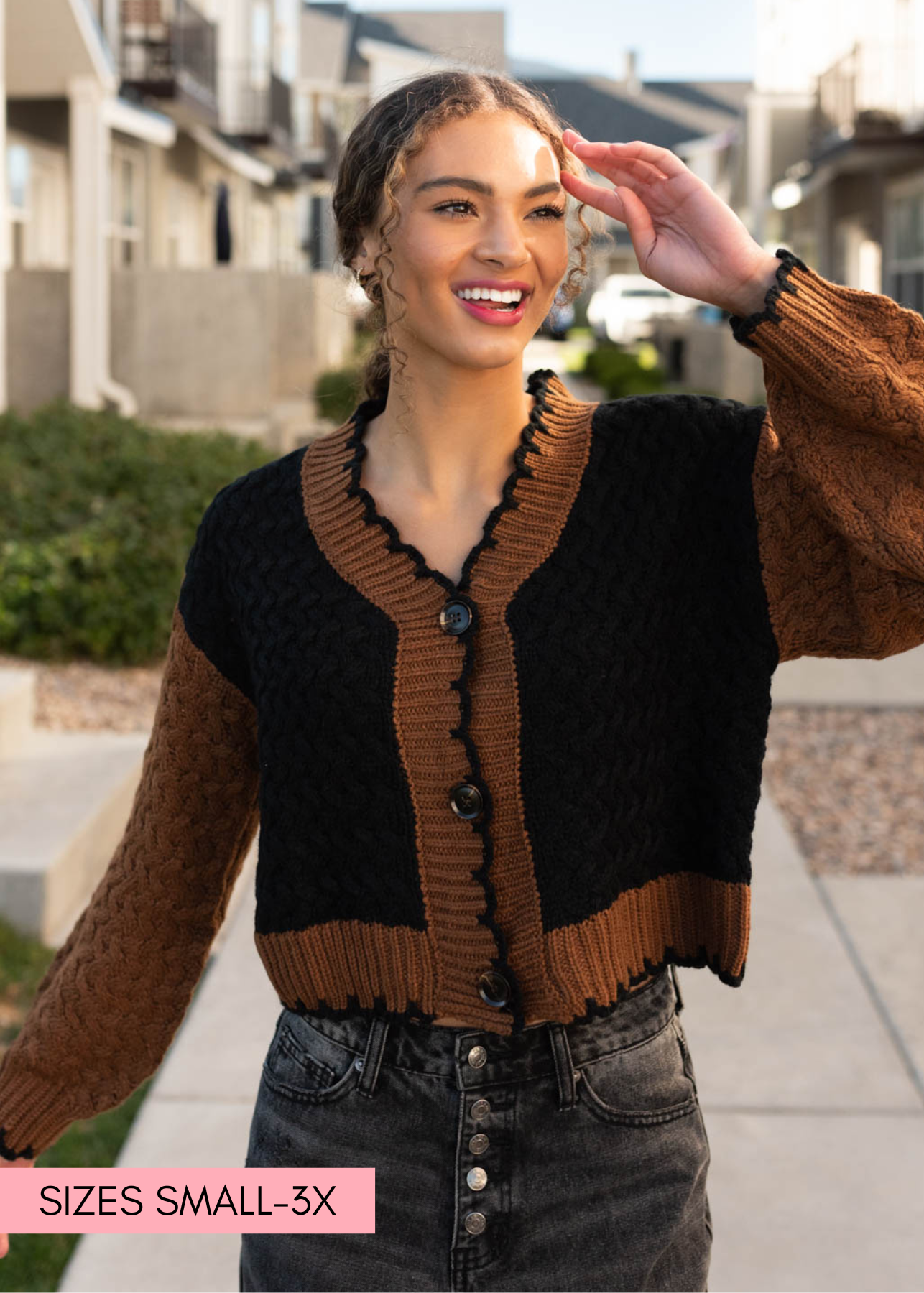 Taylor Black Knit Cardigan