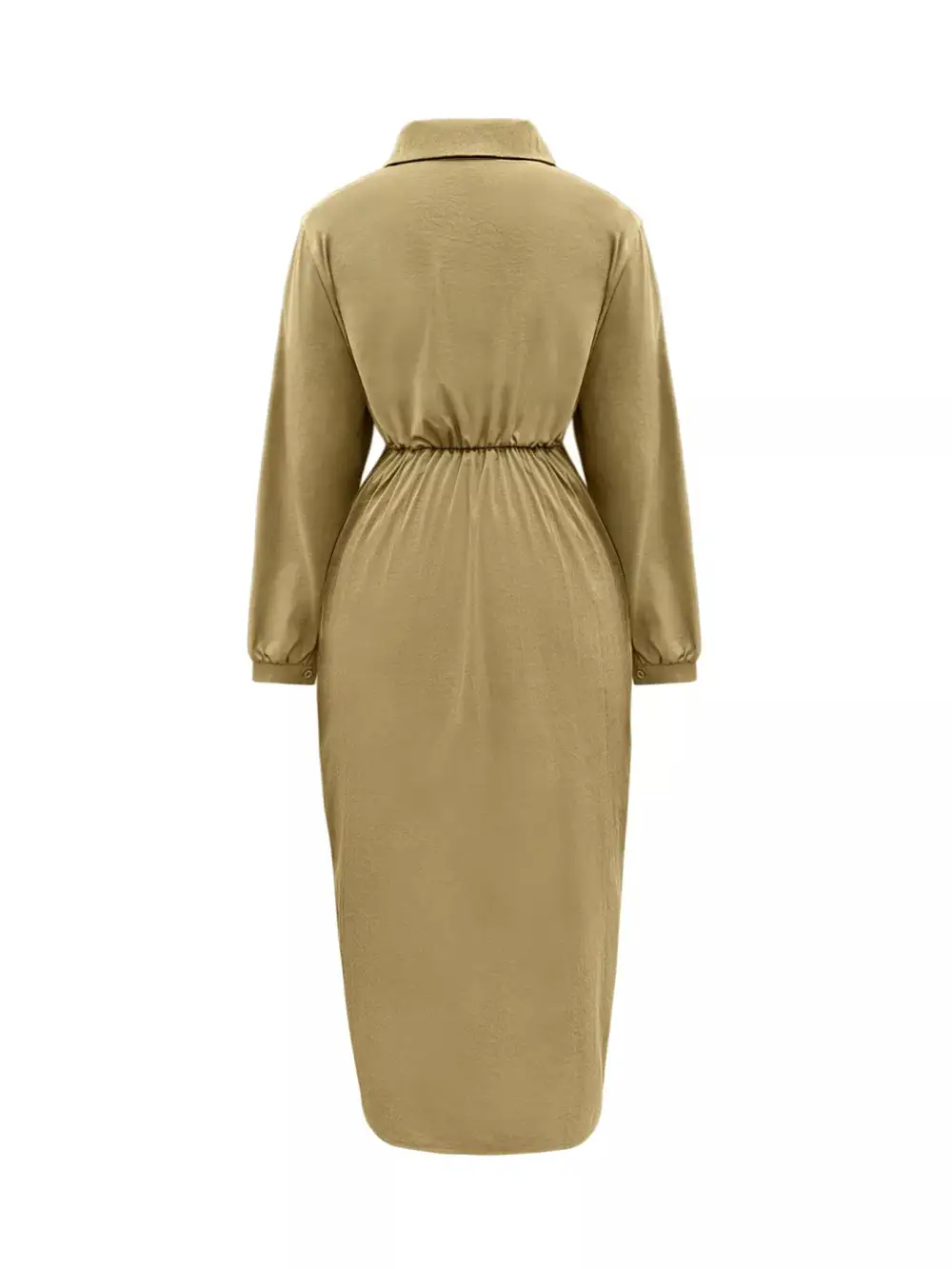 Plus Size Twist Front Split Midi Dress