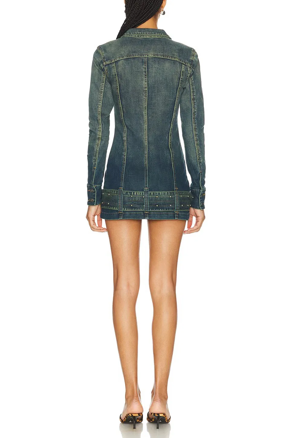 Denim Dress With Belt