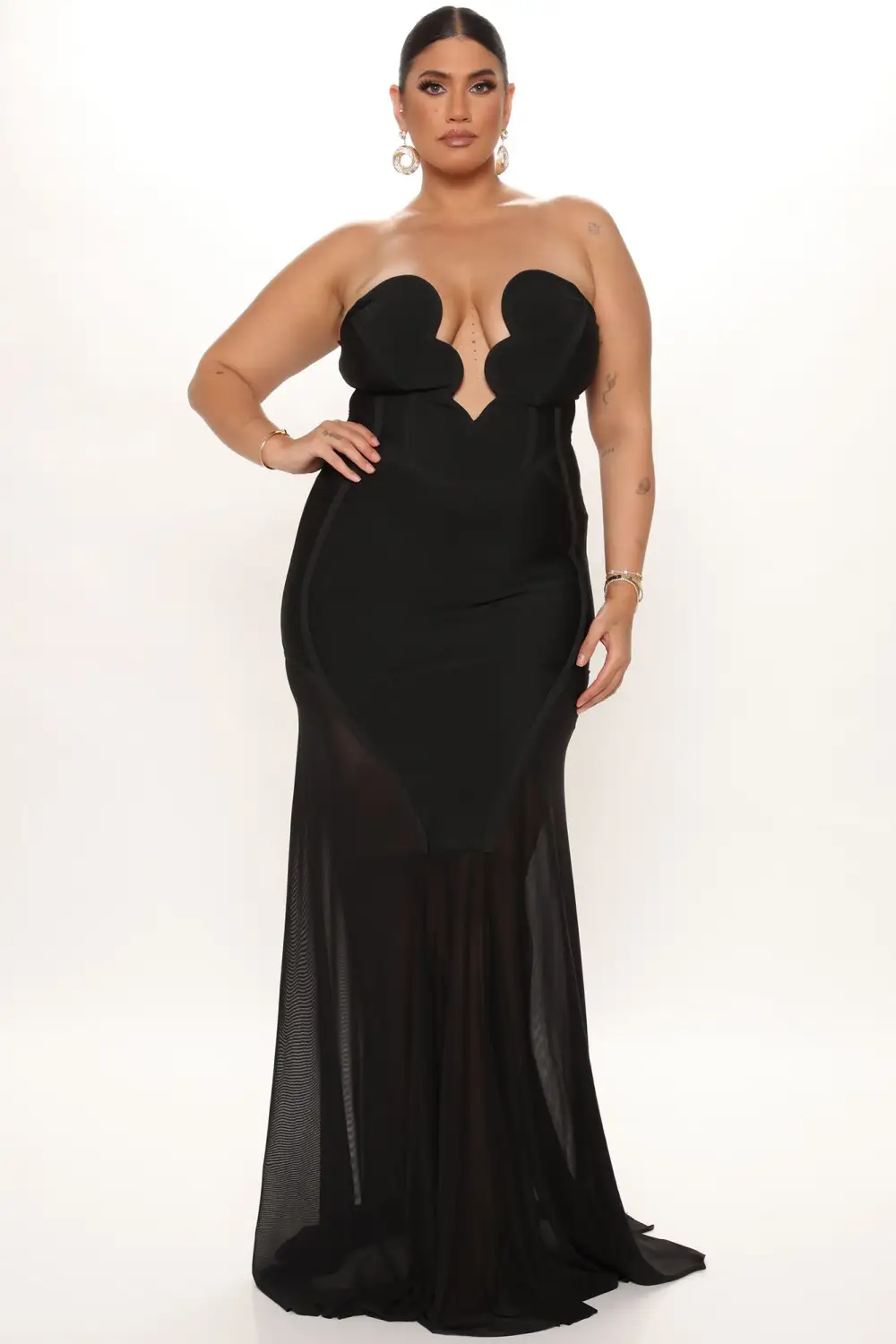 Night Life Bandage Maxi Dress - Black